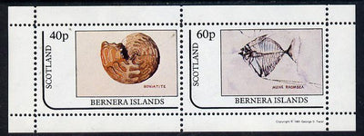 Bernera 1981 Fossils (Goniatite & Mene Rhombea) perf,set of 2 values (40p & 60p) unmounted mint
