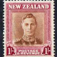 New Zealand 1947-52 KG6 1s red-brown & carmine (wmk upright) unmounted mint SG 686b