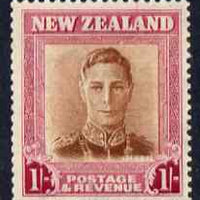 New Zealand 1947-52 KG6 1s red-brown & carmine (wmk sideways) unmounted mint SG 686
