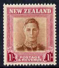 New Zealand 1947-52 KG6 1s red-brown & carmine (wmk sideways) unmounted mint SG 686