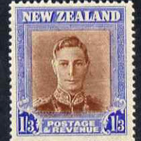 New Zealand 1947-52 KG6 1s3d red-brown & blue (wmk sideways) unmounted mint SG 687
