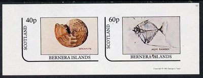 Bernera 1981 Fossils (Goniatite & Mene Rhombea) imperf,set of 2 values (40p & 60p) unmounted mint