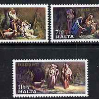 Malta 1977 Christmas set of 3 unmounted mint, SG 589-91