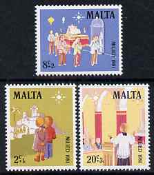 Malta 1981 Christmas set of 3 unmounted mint, SG 683-5