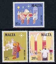 Malta 1981 Christmas set of 3 unmounted mint, SG 683-5