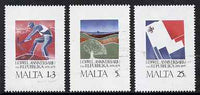 Malta 1975 First Anniversary of Republic set of 3 unmounted mint, SG 552-4