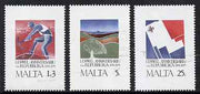 Malta 1975 First Anniversary of Republic set of 3 unmounted mint, SG 552-4