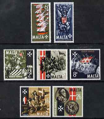 Malta 1965 400th Anniversary of Great Siege set of 7 unmounted mint, SG 352-8