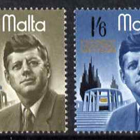 Malta 1966 President Kennedy Commemoration set of 2 unmounted mint, SG 371-2
