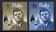 Malta 1966 President Kennedy Commemoration set of 2 unmounted mint, SG 371-2