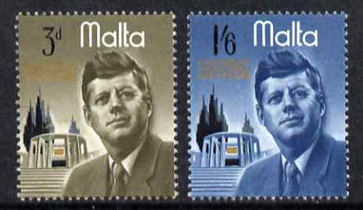 Malta 1966 President Kennedy Commemoration set of 2 unmounted mint, SG 371-2