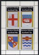 Bernera 1981 Heraldry #1 (City of London, Paris, LCC & Sir John Fastolfe) perf,set of 4 values (10p to 75p) unmounted mint