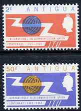Antigua 1965 ITU Centenary perf set of 2 unmounted mint SG 166-7