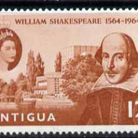 Antigua 1964 400th Birth Anniversary of Shakespeare 12c unmounted mint SG 164