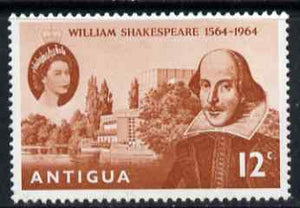 Antigua 1964 400th Birth Anniversary of Shakespeare 12c unmounted mint SG 164