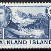 Falkland Islands 1938-50 KG6 Mount Sugar Top 1s dull blue mounted mint, SG 158b