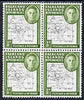Falkland Islands Dependencies 1946-49 KG6 Thin Maps 1/2d block of 4 unmounted mint SG G9