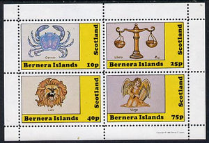 Bernera 1981 Signs of the Zodiac (Cancer, Libra, Leo & Virgo) perf,set of 4 values (10p to 75p) unmounted mint