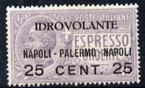 Italy 1917 Air 25c on 40c violet mounted mint SG 103