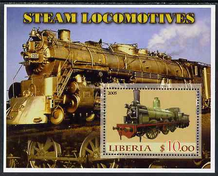 Liberia 2005 Steam Locomotives #01 perf m/sheet unmounted mint