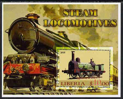 Liberia 2005 Steam Locomotives #02 perf m/sheet unmounted mint