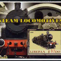 Liberia 2005 Steam Locomotives #03 perf m/sheet unmounted mint