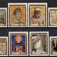 Rwanda 1981 1500th Birth Anniversary of St Benedict perf set of 8 unmounted mint, SG 1065-72