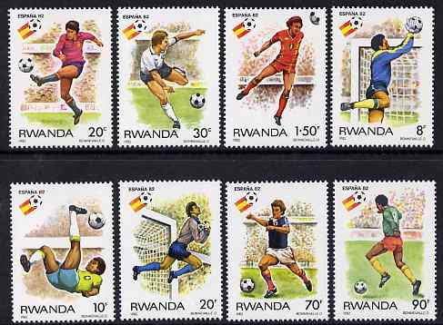 Rwanda 1982 Football World Cup perf set of 8 unmounted mint, SG 1109-16