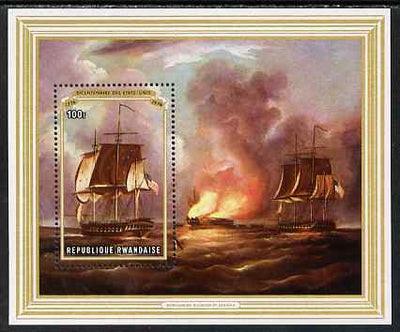 Rwanda 1976 Bicentenary of American Revolution perf m/sheet unmounted mint, SG MS 735