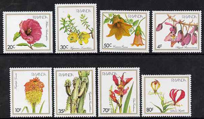 Rwanda 1982 Flowers perf set of 8 unmounted mint, SG 1097-1104