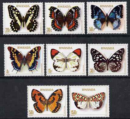 Rwanda 1979 Butterflies perf set of 8 unmounted mint, SG 911-18