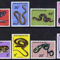 Rwanda 1967 Snakes perf set of 8 unmounted mint, SG 192-99