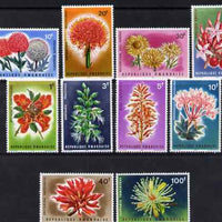 Rwanda 1966 Flowers perf set of 10 unmounted mint, SG 148-57