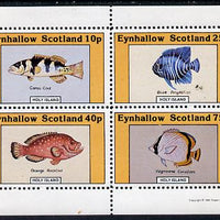 Eynhallow 1981 Fish #01 (Coral Cod, Angelfish, Rock Cod & Coralfish) perf,set of 4 values (10p to 75p) unmounted mint