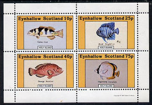 Eynhallow 1981 Fish #01 (Coral Cod, Angelfish, Rock Cod & Coralfish) perf,set of 4 values (10p to 75p) unmounted mint