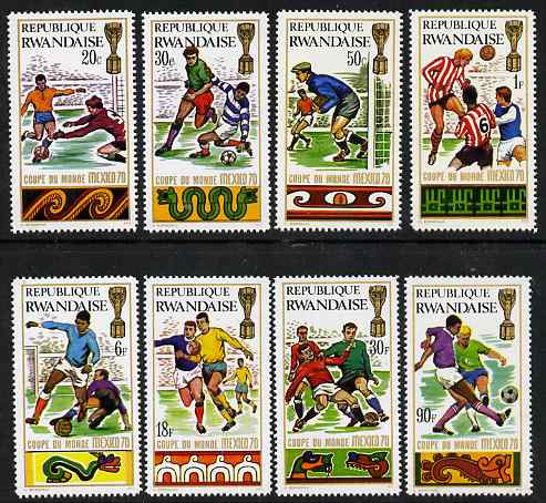 Rwanda 1970 Football World Cup perf set of 8 unmounted mint, SG 353-60