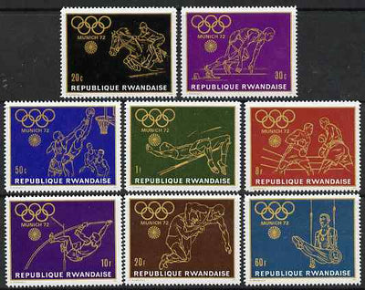Rwanda 1971 Munich Olympic Games (1st issue) perf set of 8 values unmounted mint, SG 424-31