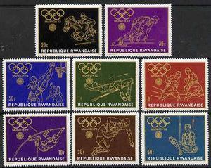 Rwanda 1971 Munich Olympic Games (1st issue) perf set of 8 values unmounted mint, SG 424-31