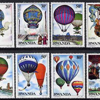 Rwanda 1984 Bicentenary of manned Flight perf set of 8 values unmounted mint, SG 1194-1201