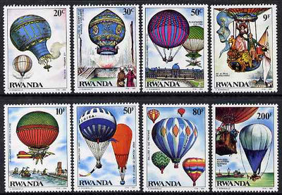 Rwanda 1984 Bicentenary of manned Flight perf set of 8 values unmounted mint, SG 1194-1201