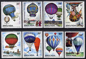 Rwanda 1984 Bicentenary of manned Flight perf set of 8 values unmounted mint, SG 1194-1201