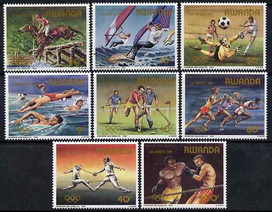 Rwanda 1984 Los Angeles Olympics perf set of 8 values unmounted mint, SG 1202-09