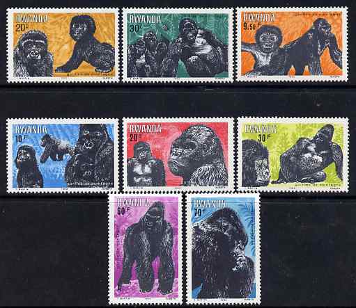 Rwanda 1983 Mountain Gorillas perf set of 8 unmounted mint, SG 1169-76