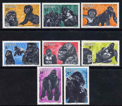 Rwanda 1983 Mountain Gorillas perf set of 8 unmounted mint, SG 1169-76