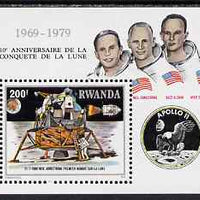 Rwanda 1980 Tenth Anniversary of Apollo 11 Moon Landing perf m/sheet unmounted mint, SG MS970