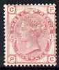Great Britain 1873-80 3d pale-rose plate 18 mounted mint short perf at right otherwise fine SG144
