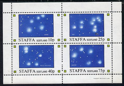 Staffa 1981 Constellations (Virgo, Leo, Pisces & Bootes) perf,set of 4 values (10p to 75p) unmounted mint
