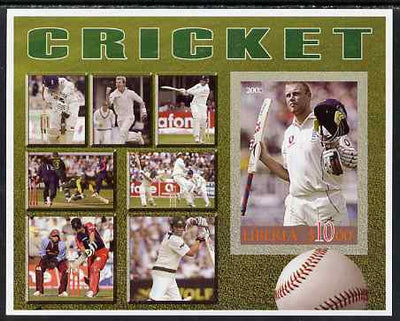 Liberia 2006 Cricket imperf m/sheet unmounted mint