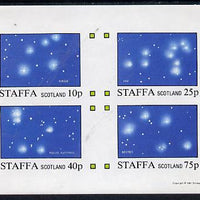 Staffa 1981 Constellations (Virgo, Leo, Pisces & Bootes) imperf,set of 4 values (10p to 75p) unmounted mint