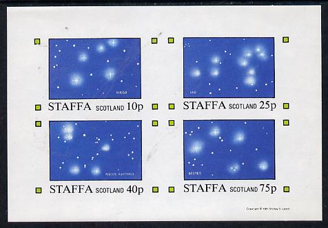 Staffa 1981 Constellations (Virgo, Leo, Pisces & Bootes) imperf,set of 4 values (10p to 75p) unmounted mint